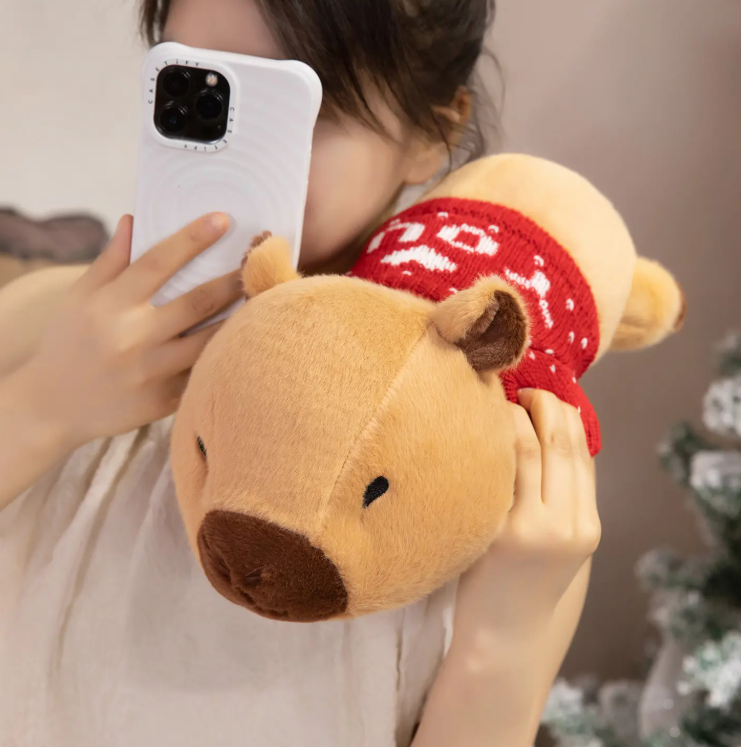 Cute Capybara With Sweater Plush Toys 36cm Or Wrist Rest Plush 20cm