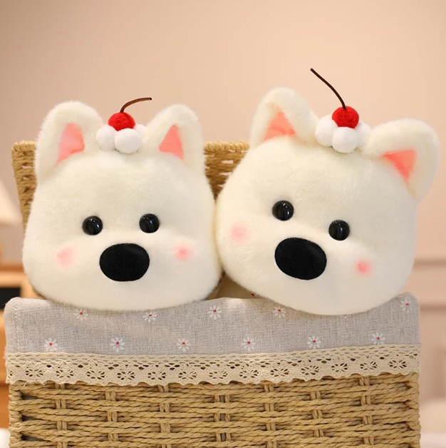 Cute Dog (West Highland White Terrier) With Scarf Or Party Hat Plush Toys 25cm - 10 Styles