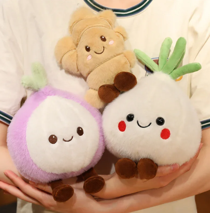 Cute Vegetables (Onion/Ginger/Garlic) Plush Toys 20-22cm