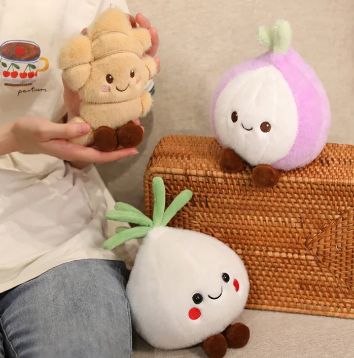 Cute Vegetables (Onion/Ginger/Garlic) Plush Toys 20-22cm