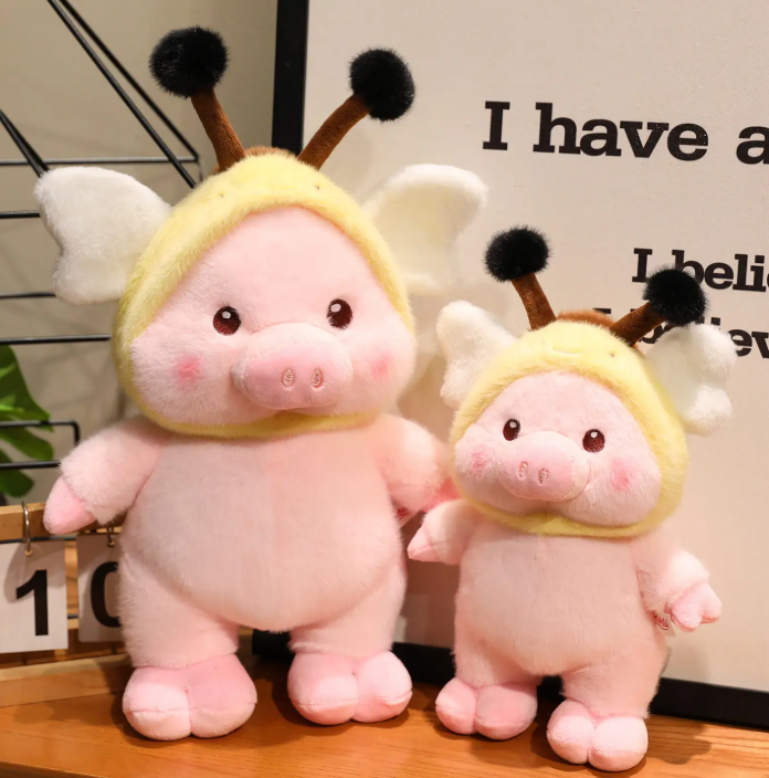 Cute Animal(Bear/Pig/Penguin) With Bee Dress Up Plush Toys 33/43cm