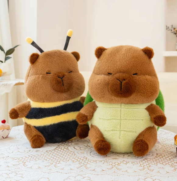 Cute Chubby Capybara Bee/Turtle Hybrid Plush Toys 23/30cm