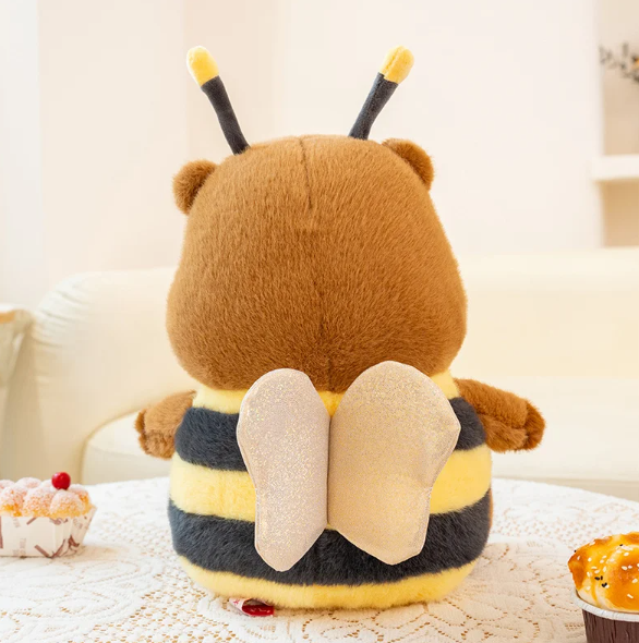 Cute Chubby Capybara Bee/Turtle Hybrid Plush Toys 23/30cm