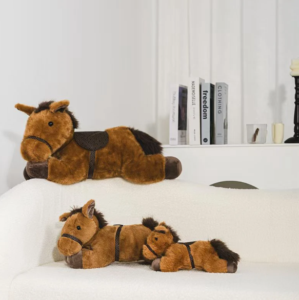 Cute Lying Horse Plush Toys 30/45/60cm