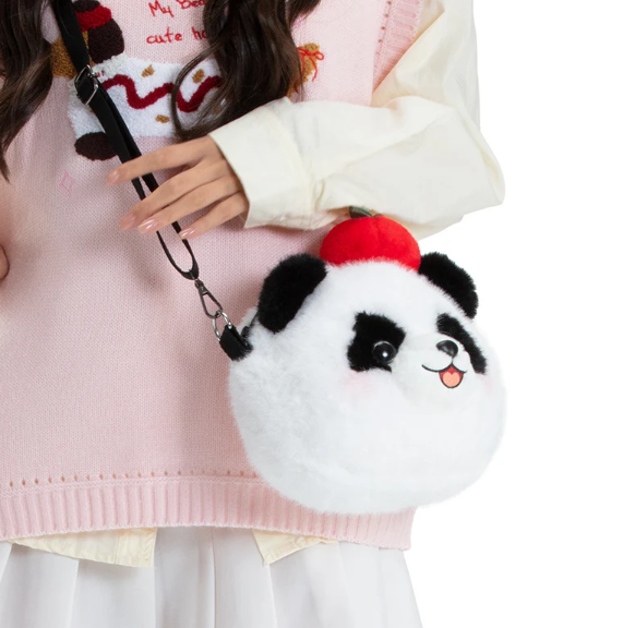 Cute Animal(Cat/Panda/Teddy Bear) Plush Backpacks/Shoulder Bags
