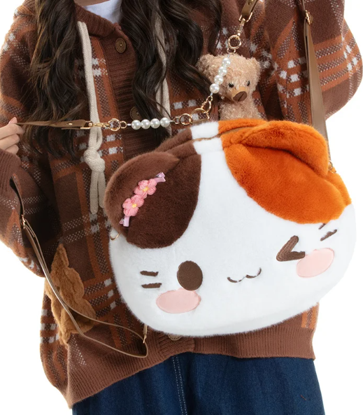 Cute Animal(Cat/Panda/Teddy Bear) Plush Backpacks/Shoulder Bags