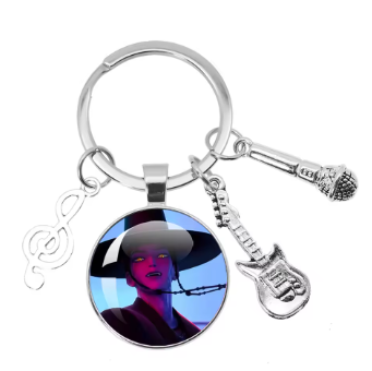 Cute K-Pop Demon Hunters/Saja Boys/Derpy Keychain with Music Themed Pendant