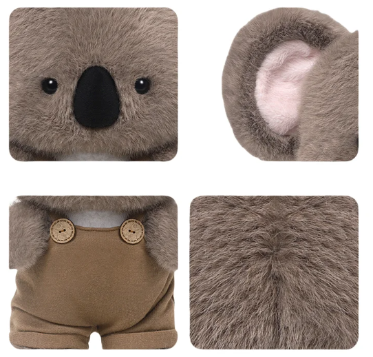 Cute Animal (Frog/Cat/Koala/Elephant) With Clothes Plush Toys 28cm