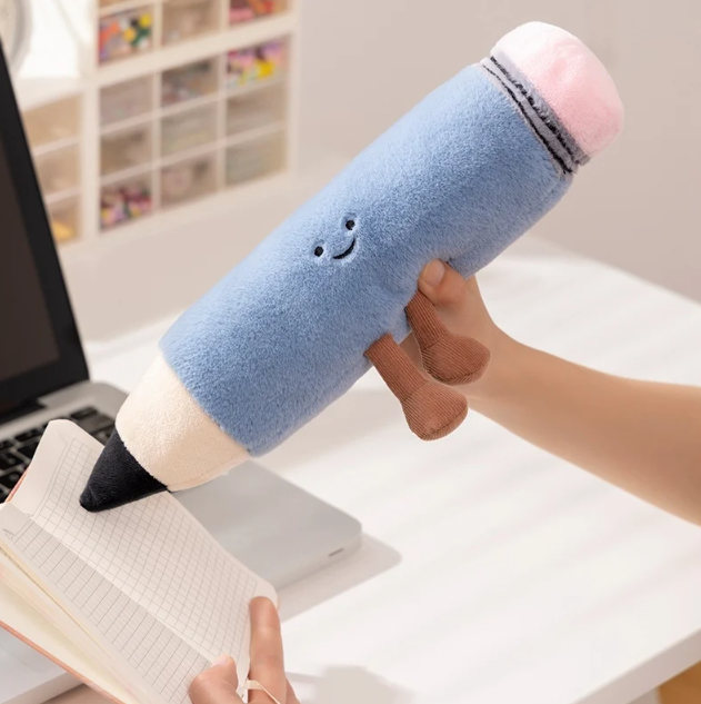 Cute Stationery (Book/Eraser/Pencil/Ruler/Sharpener) Plush Toys - 5 Styles