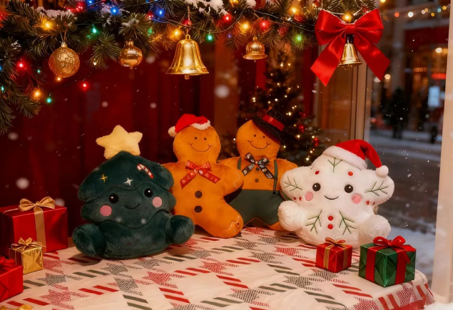 Christmas (Tree/Snowflake/Gingerbread Man) Plush Toys - 4 Styles