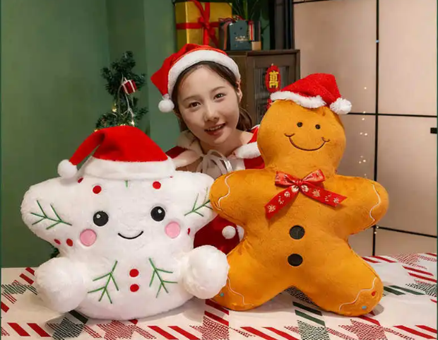 Christmas (Tree/Snowflake/Gingerbread Man) Plush Toys - 4 Styles