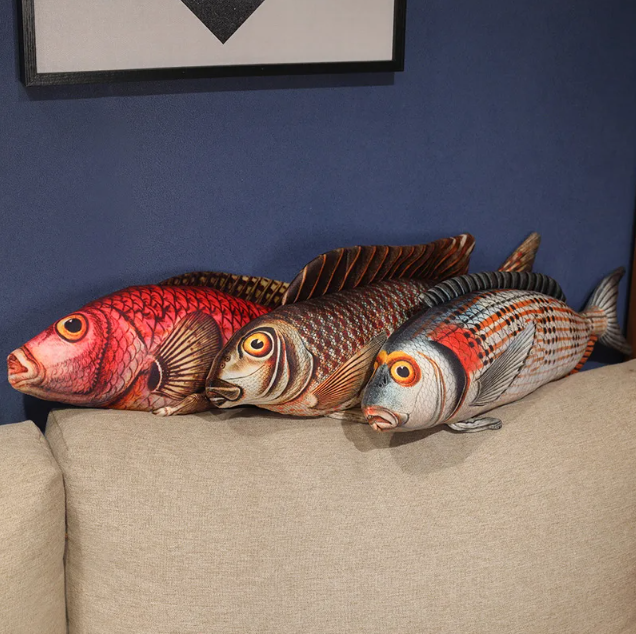 Fish Lifelike/3D Simulation Plush Toys 50/70/90/110cm - 6 Styles