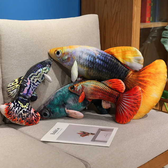 Fish (Guppy) Lifelike Plush Toys 40/60cm - 8 Styles