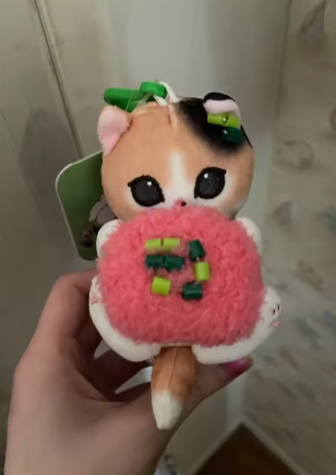 Mofusand Cat With Sushi Up Plush Keychains - 3 styles