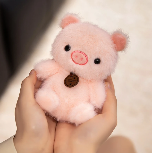 Cute Animal Plush Keychain 12cm - Pig/Cat/Dino/Elephant/Capybara/Duck/Panda/Rabbit/Penguin/Red Panda/Fox/Sloth