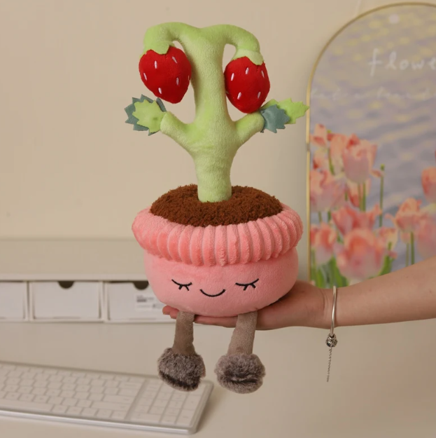 Potted Plants Series(Rose/Lily/Strawberry/Sunflower/Cactus) Plush Toys 33cm - 9 Styles