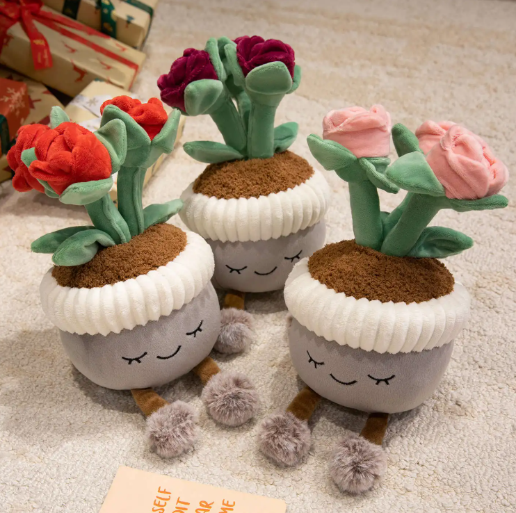 Potted Plants Series(Rose/Lily/Strawberry/Sunflower/Cactus) Plush Toys 33cm - 9 Styles