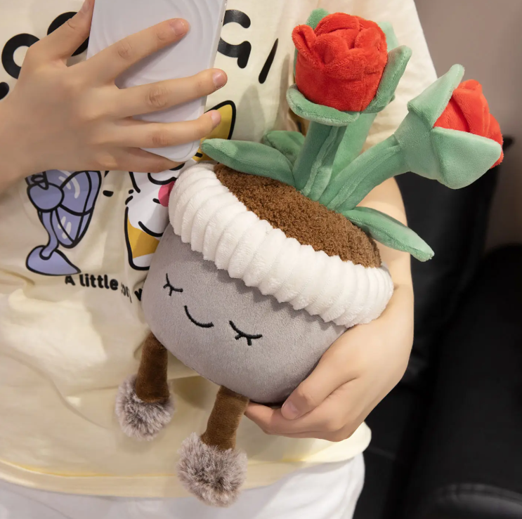 Potted Plants Series(Rose/Lily/Strawberry/Sunflower/Cactus) Plush Toys 33cm - 9 Styles