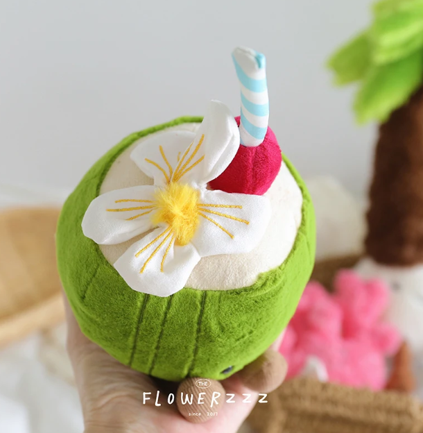Cute Coconut/Lemonade/Red Coral/Palm Tree Plush Toys