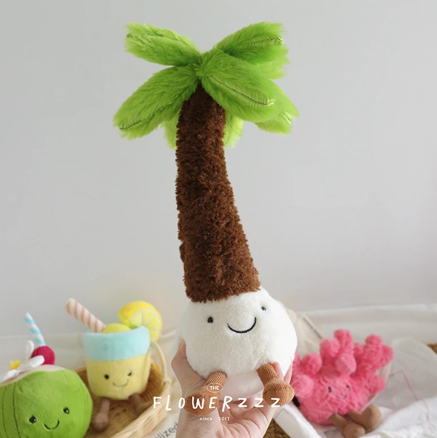 Cute Coconut/Lemonade/Red Coral/Palm Tree Plush Toys
