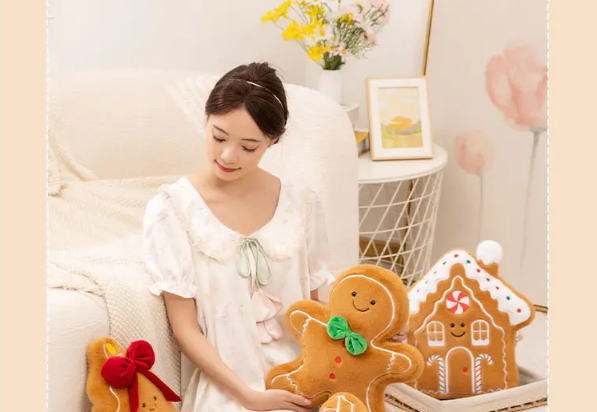 Christmas Gingerbread (Man/Tree/House/Woman/Bell/Star) Plush Toys