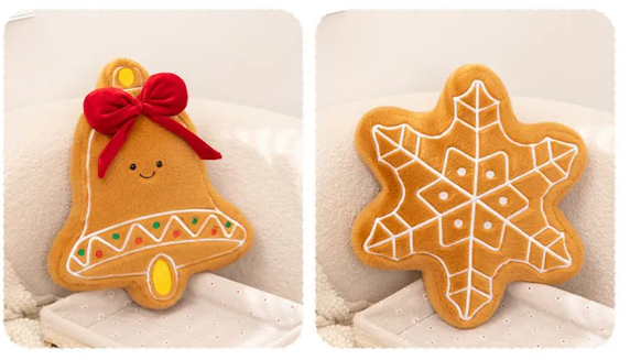 Christmas Gingerbread (Man/Tree/House/Woman/Bell/Star) Plush Toys