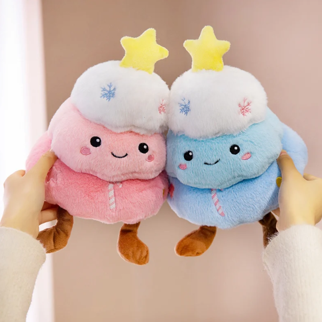 Christmas (Tree) Plush Toys 25cm - Pink/Green/Yellow/Blue
