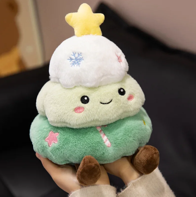 Christmas (Tree) Plush Toys 25cm - Pink/Green/Yellow/Blue