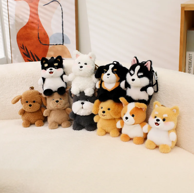 Cute Dog Plush Keychains 15cm - 10 Styles