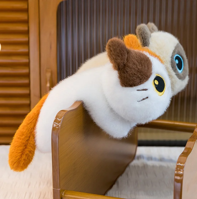 Lying Cats(Siamese/Calico/Black/Cow) Plush Toy 25/45cm
