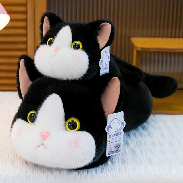 Lying Cats(Siamese/Calico/Black/Cow) Plush Toy 25/45cm