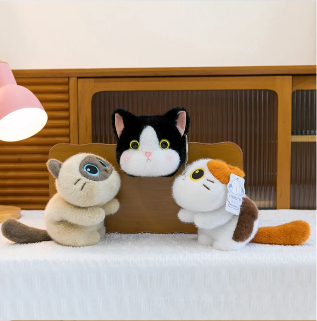 Lying Cats(Siamese/Calico/Black/Cow) Plush Toy 25/45cm