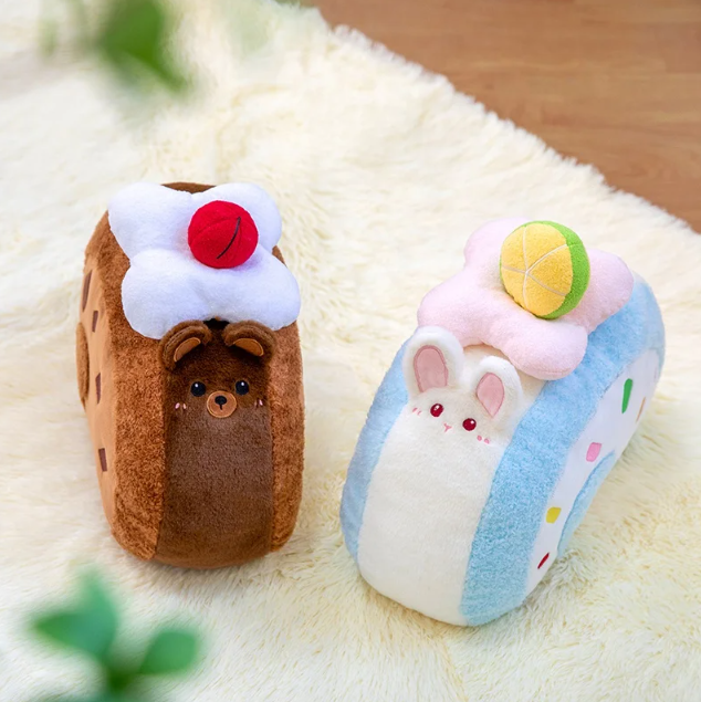 Funny Animal and Swiss Roll Cake Hybrid Plush Toys 40cm - 5 Styles
