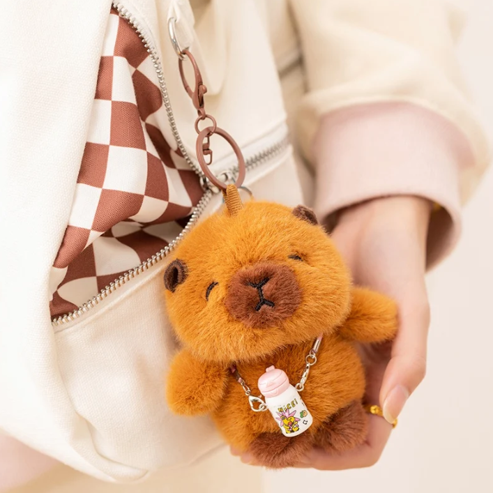 Cute Animal (Sloth/Capybara/Red Panda/Elephant/Penguin) Plush Keychain 12cm