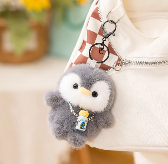 Cute Animal (Sloth/Capybara/Red Panda/Elephant/Penguin) Plush Keychain 12cm
