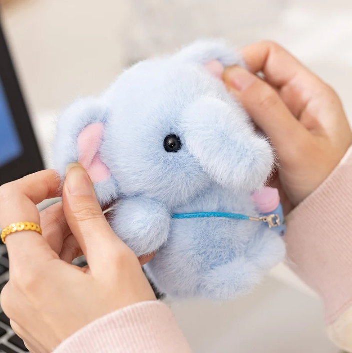 Cute Animal (Sloth/Capybara/Red Panda/Elephant/Penguin) Plush Keychain 12cm