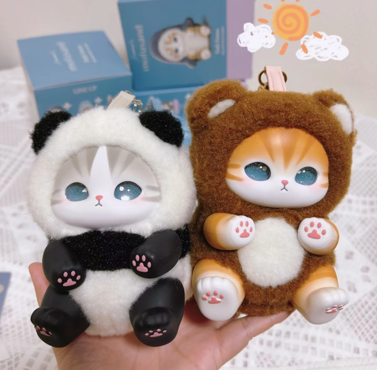 Mofusand Cat Series Plush Keychains - (Shark/Wolf/Panda/Bear/Rabbit)