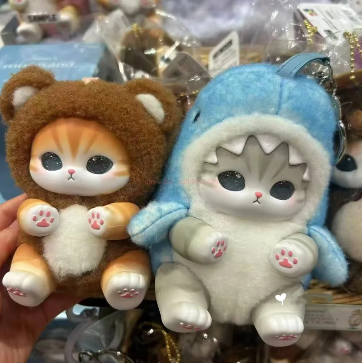 Mofusand Cat Series Plush Keychains - (Shark/Wolf/Panda/Bear/Rabbit)