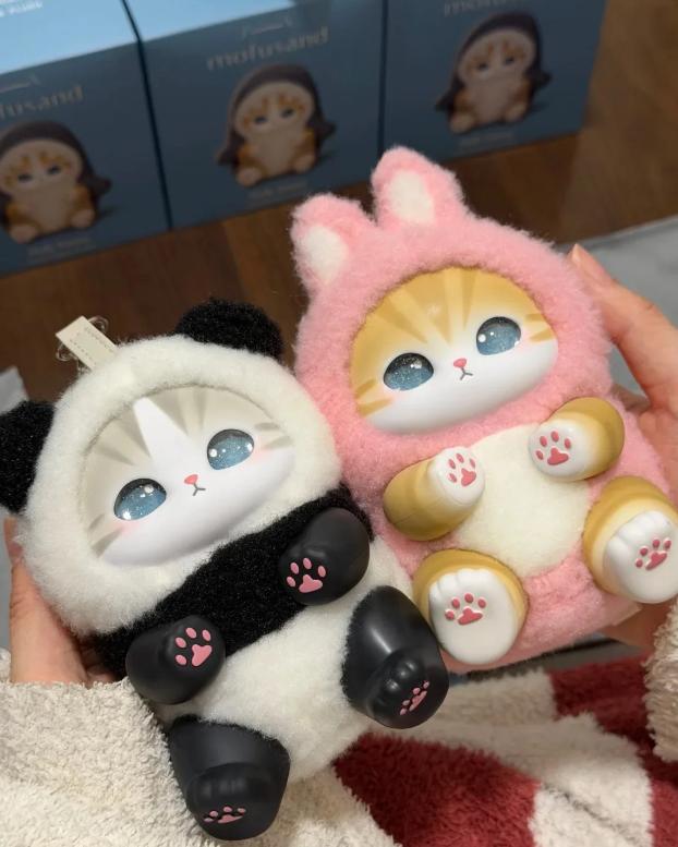 Mofusand Cat Series Plush Keychains - (Shark/Wolf/Panda/Bear/Rabbit)