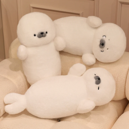 Cute White Seal Plush Toys 70cm - 6 Styles