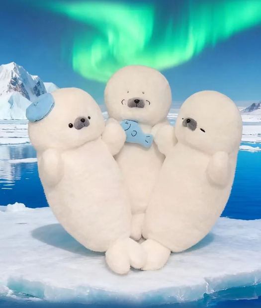 Cute White Seal Plush Toys 70cm - 6 Styles
