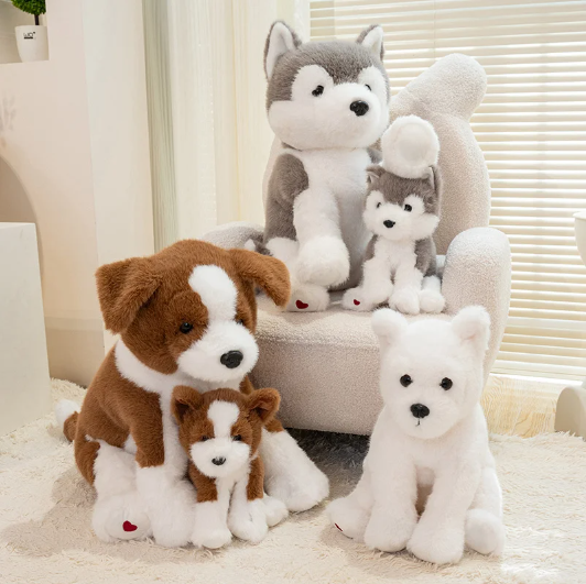 Cute Dog Plush Toys 30/40/55cm - Labrador/West Highlands/Golden Retriever/Husky/Border Collie