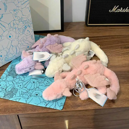 Cute Green Dragon Plush Toys 50cm Or Pink/Purple/Green Dragon Plush Keychains 10cm