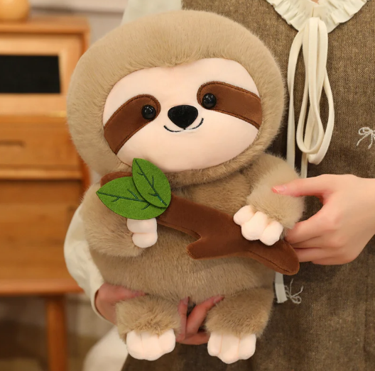 Cute Sloth Plush Toys 20/30/40cm - Brown/Khaki/Grey