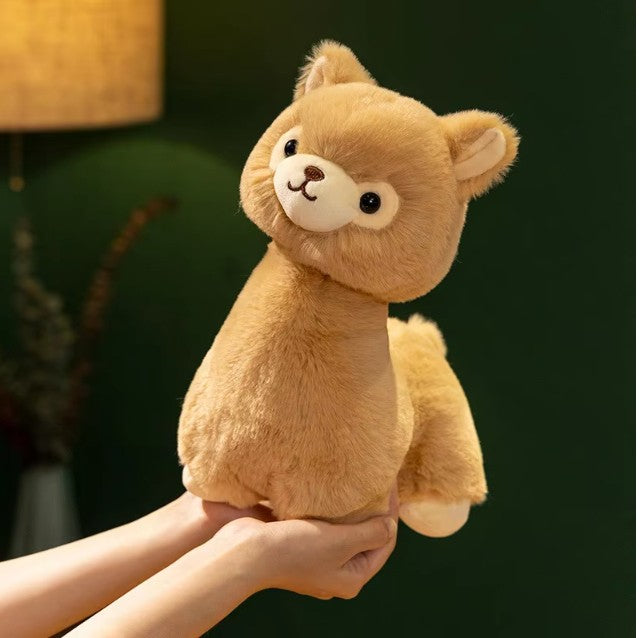 Cute Alpaca Plush Toys 23/30cm - White/Brown