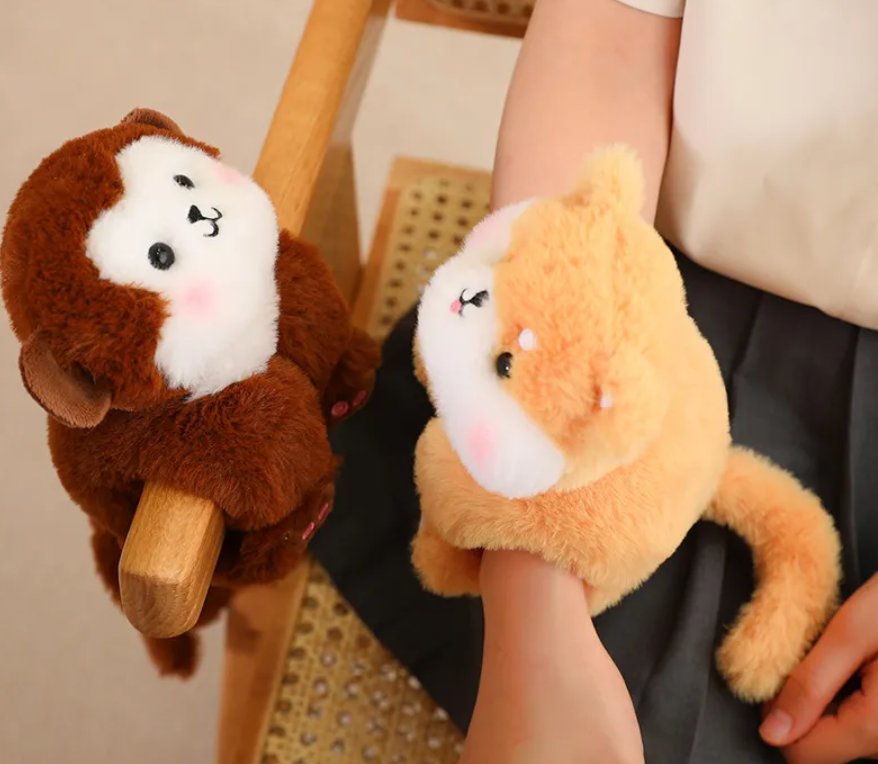 Cute Animal (Red Panda/Fox/Panda/Lion/Monkey/Pig/Dog/Rabbit/Alpaca/Tiger/Monkey/Bear/Cat) Plush Slap Band