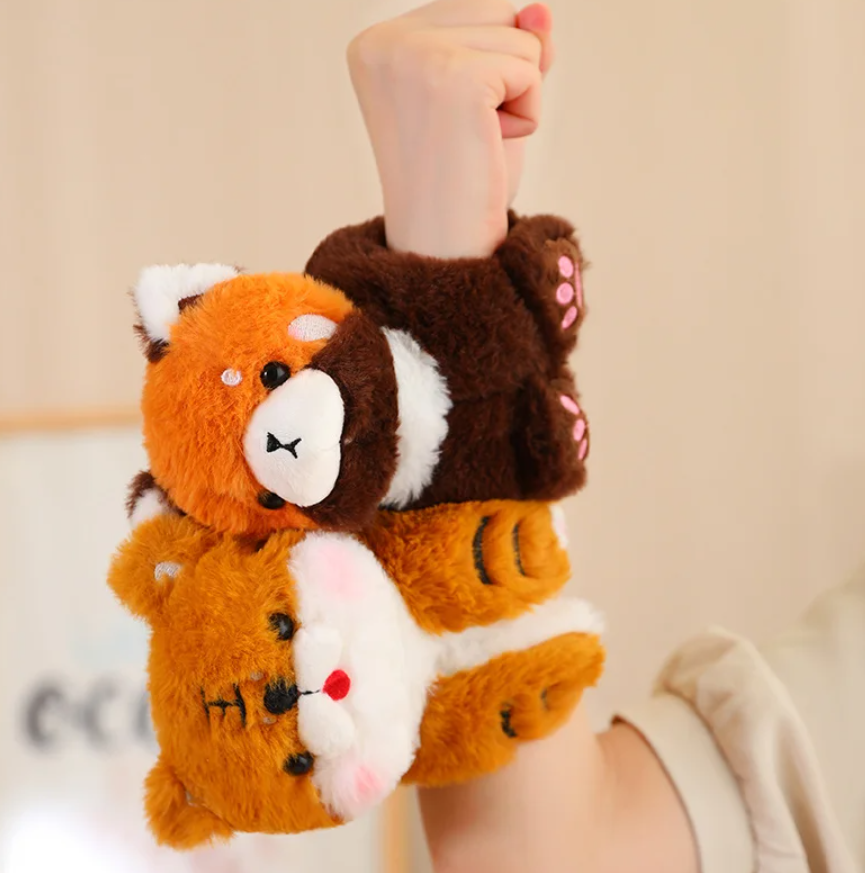 Cute Animal (Red Panda/Fox/Panda/Lion/Monkey/Pig/Dog/Rabbit/Alpaca/Tiger/Monkey/Bear/Cat) Plush Slap Band