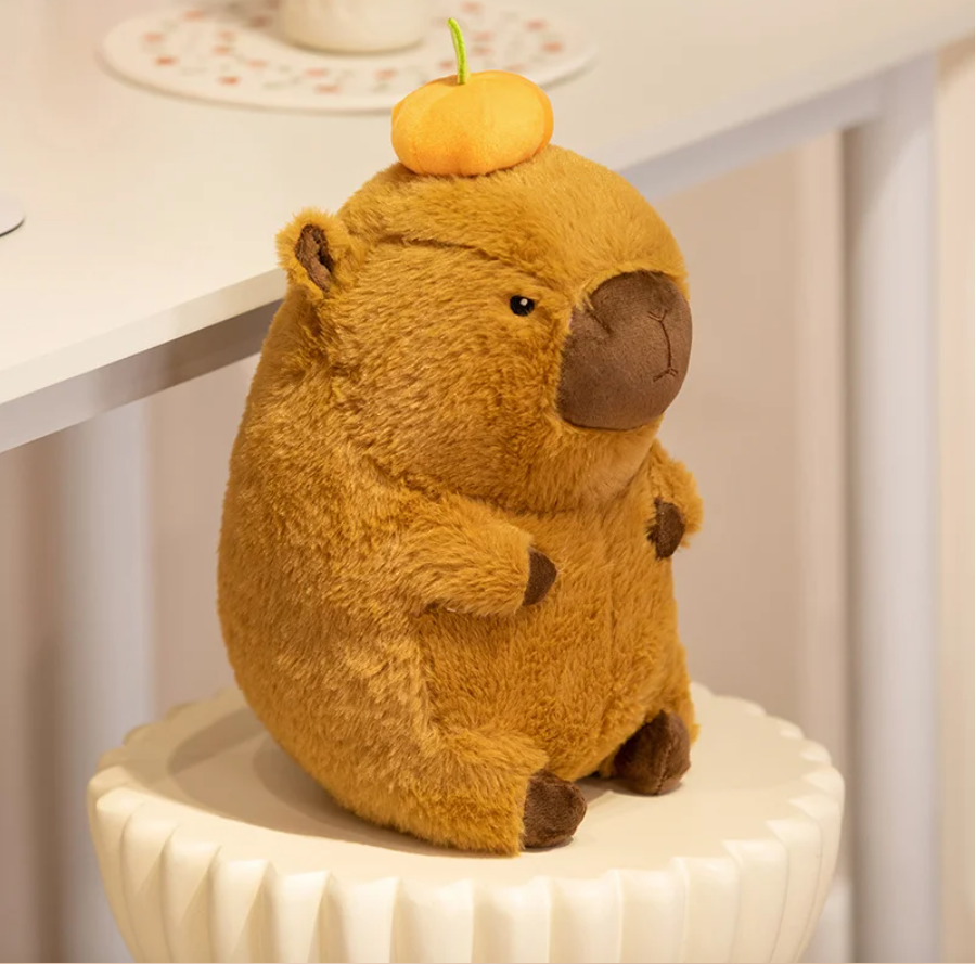 Cute Capybara With Persimmon Plush Toys 40cm/60cm