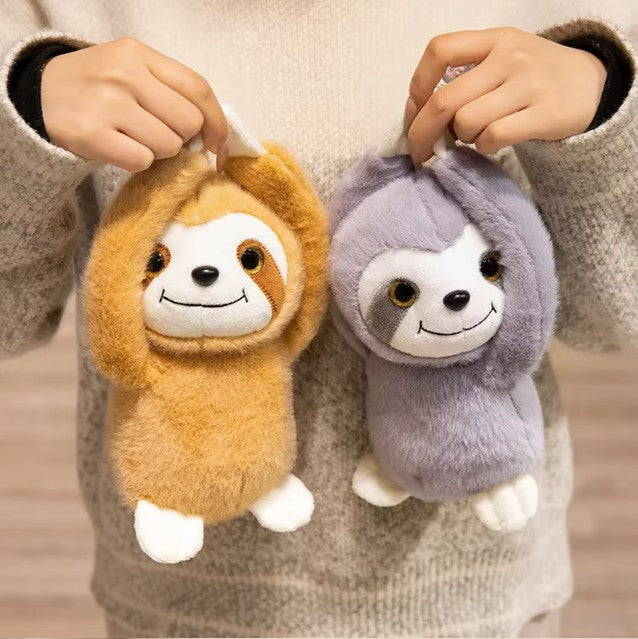 Cute Hugging Brown & Grey Sloths Plush Toys 23cm