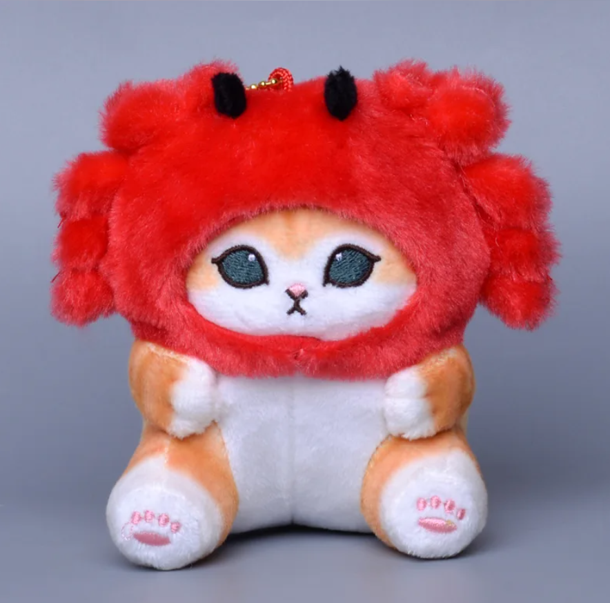 Mofusand Cat With Animal(Seal/Penguin/Polar Bear/Crab) Dress Up Plush Keychains - 5 styles